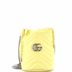 Gucci Mini GG Marmont Bucket Bag Matelasse Leather